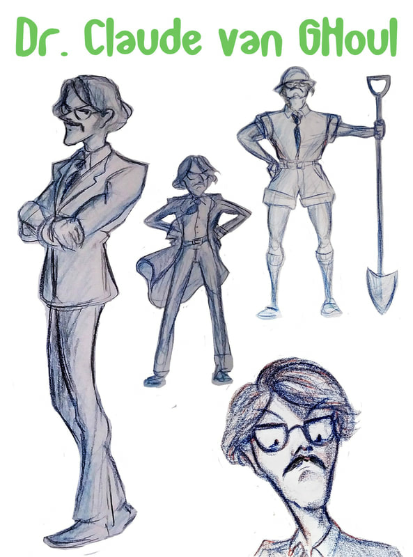 Dr. Claude van Ghoul, the evil, asthmatic archaeologist with an amulet that can summon ghouls.